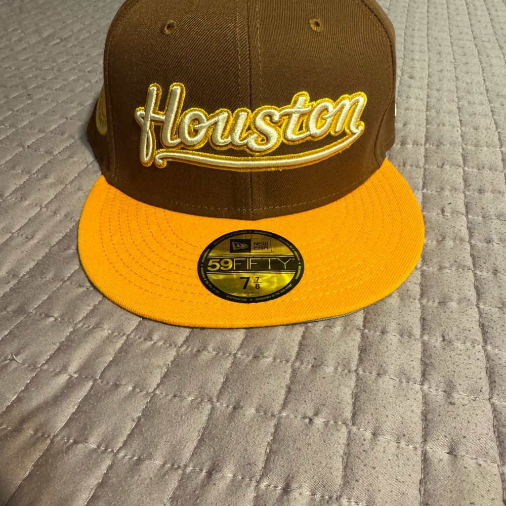 New Era exclusive Houston Brown and Gold Cap